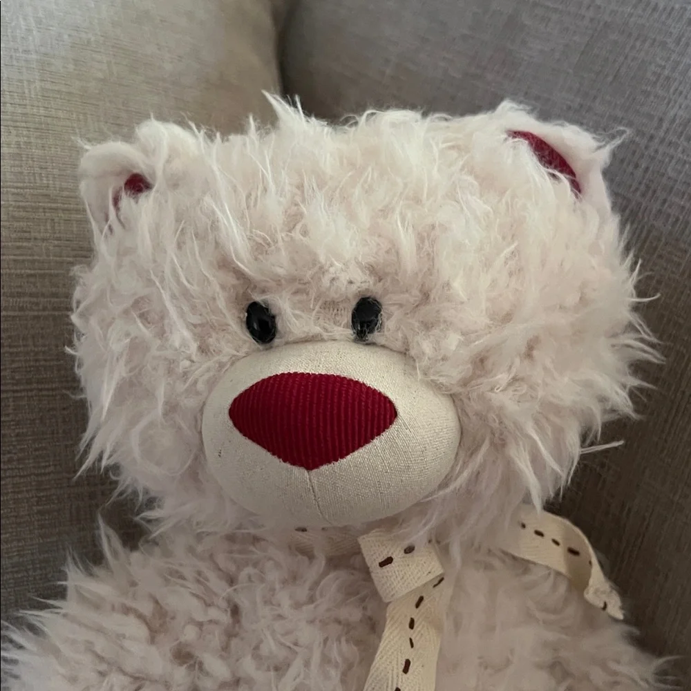 Demdaco - “Loved” Large 16” Plush Beautiful Bear Red/IvoryBlack - Picture 2 of 7